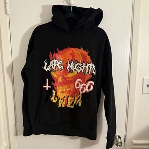 LNRM Demons & Angels Independent Clothing Men's Black Hoodie Large Featuring 666